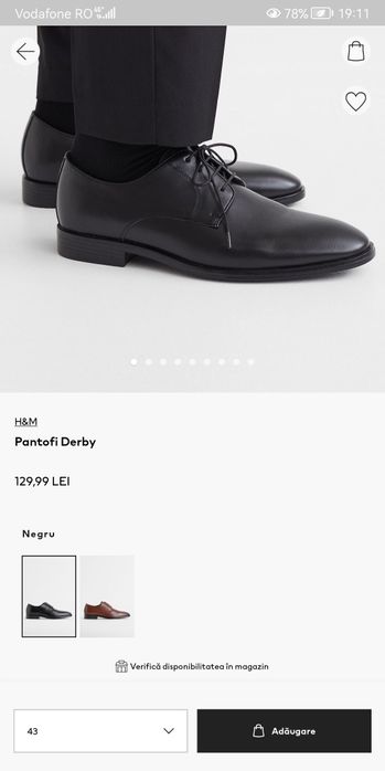 Pantofi negri H&M Derby