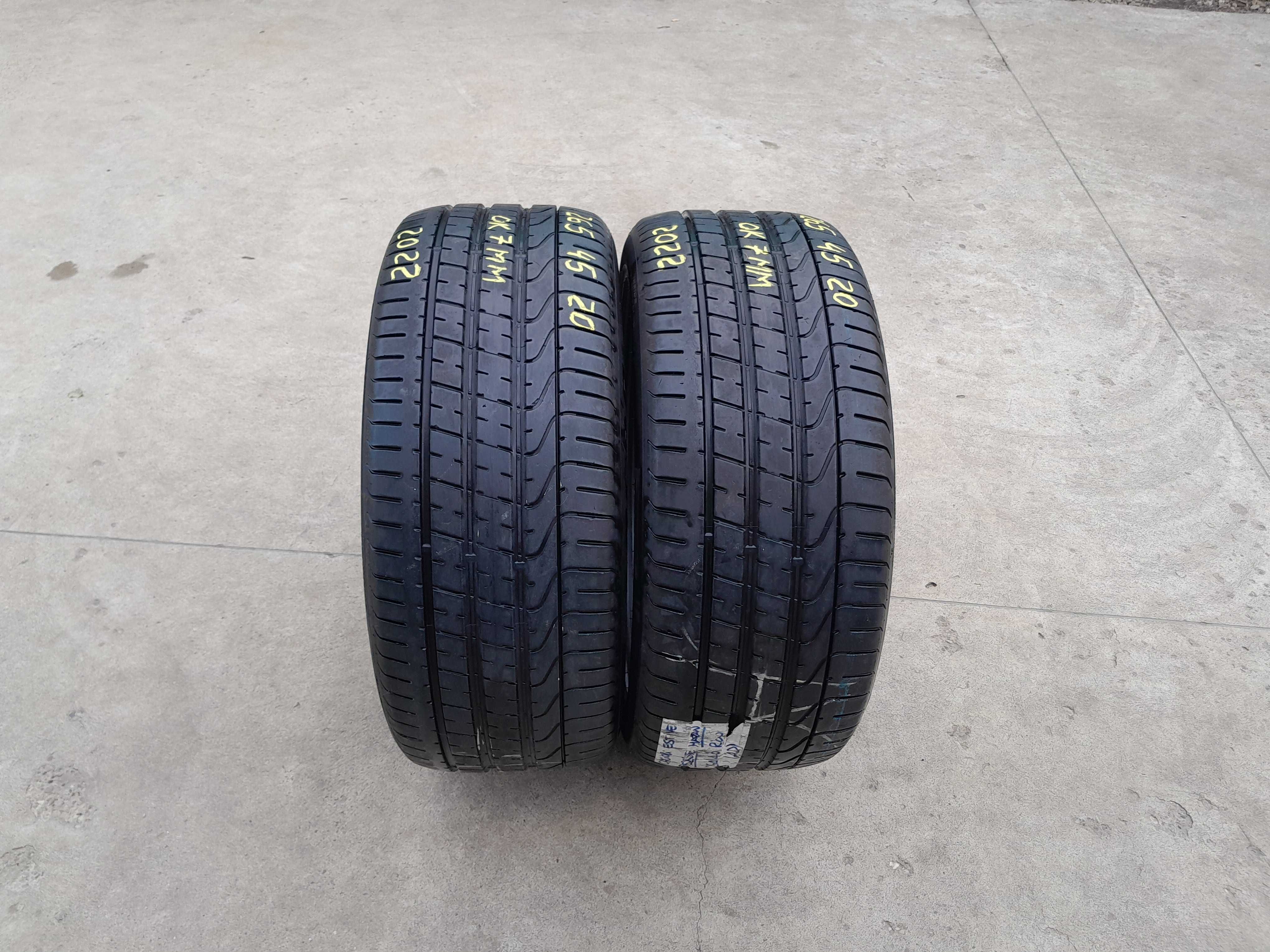 Doua anvelope de vara 265 45 20 pirelli p zero profil 7 mm dot 2022