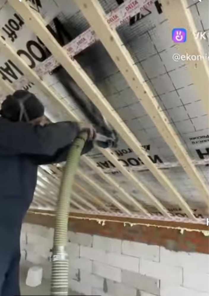 Утепление крыши Эковата