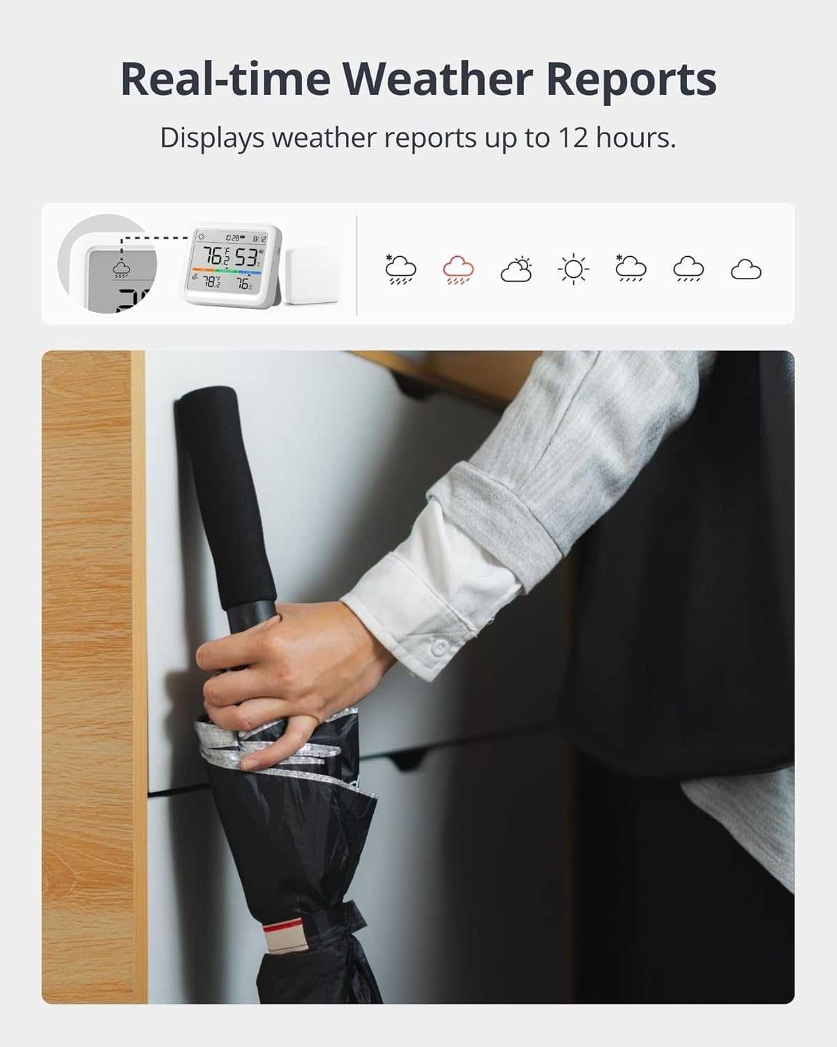 SwitchBot - WiFi метеостанция с външен сензор (Matter/HomeKit)