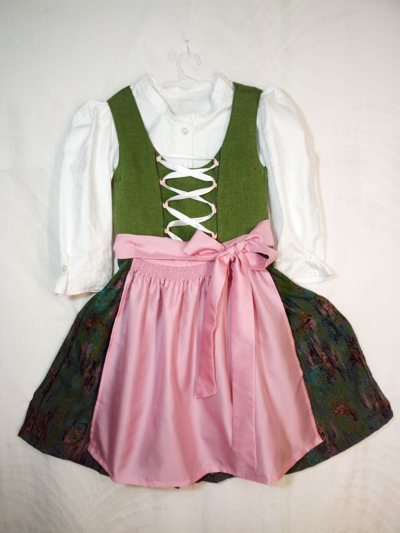 Dirndl fetițe Nr.104-116 cm  5-6 ani Sarafan tirolez  Rochie bavareza