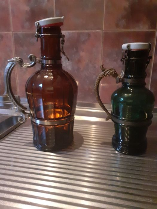Carafe sticla cu dop vintage