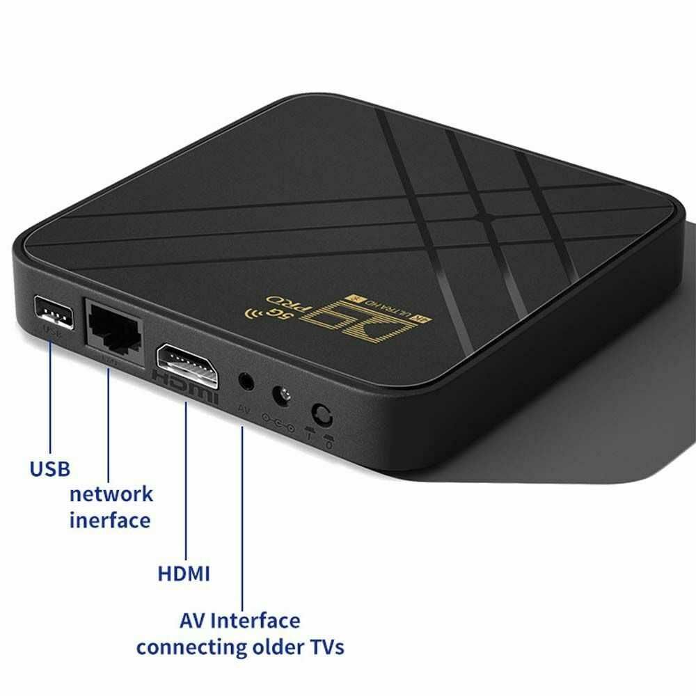 Тв бокс Android 10.0 Smart TV Box Set Top Box D9 PRO WiFi 1/8GB