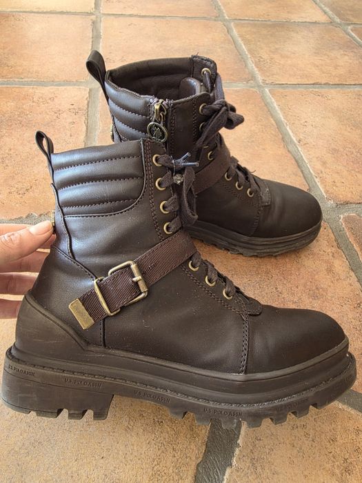 Боти U.S. Polo Assn,  естествена кожа кожа