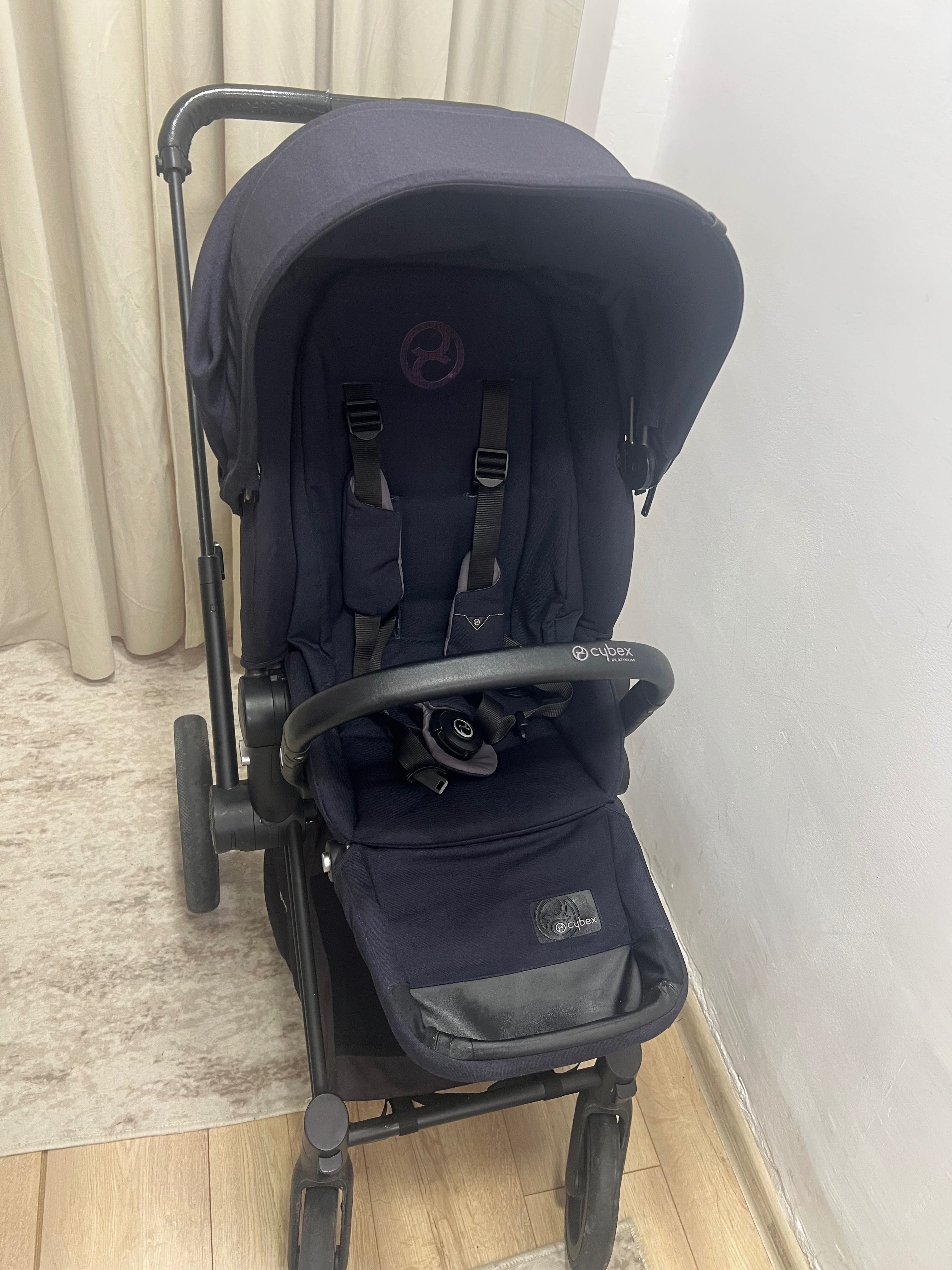 Cybex Priam midnight blue + подарък
