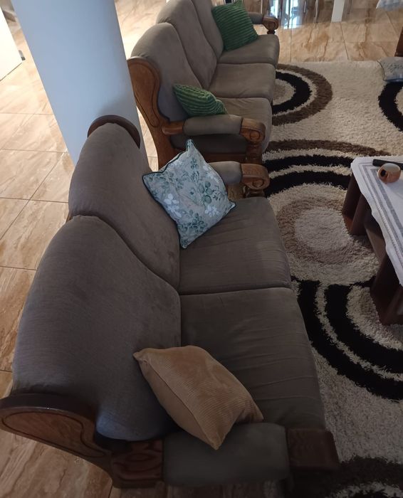 Set canapele lemn masiv 3,2,1,1