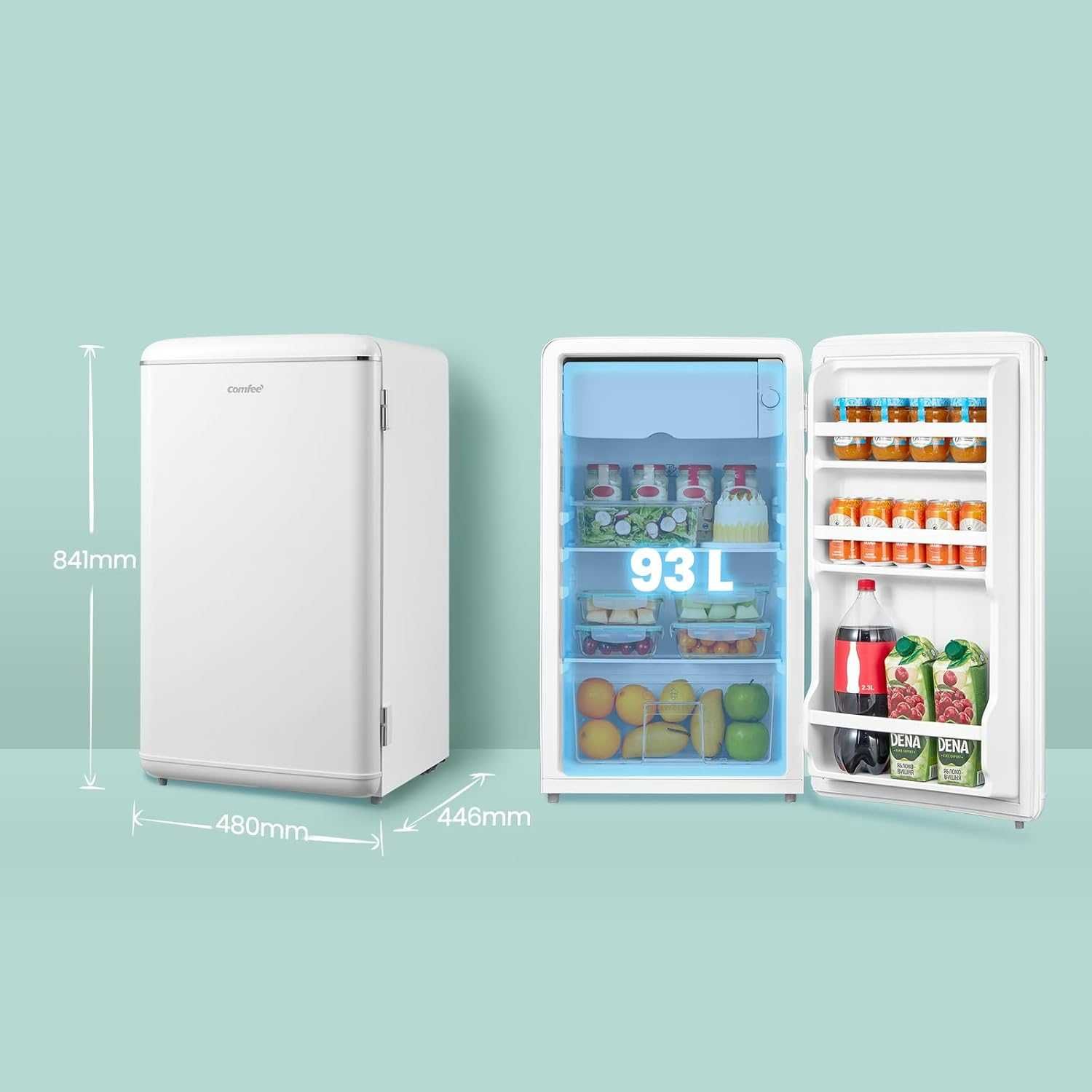 COMFEE’ RCD93WH2EURT(E) – Мини фризер ретро 93 л