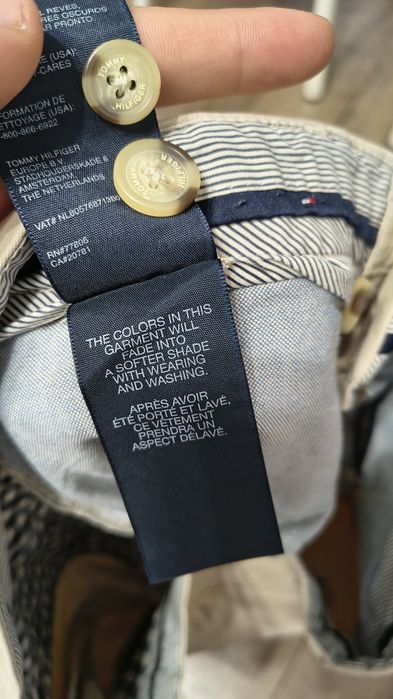 Pantaloni Tommy Hilfiger crem