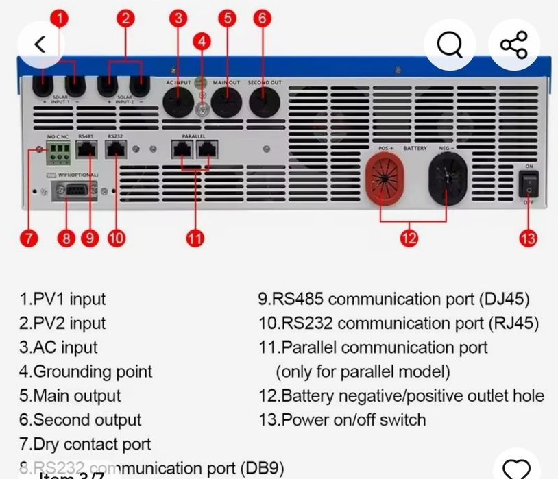 Voltmetre,Mufe XT30,invertor Easun 11kw