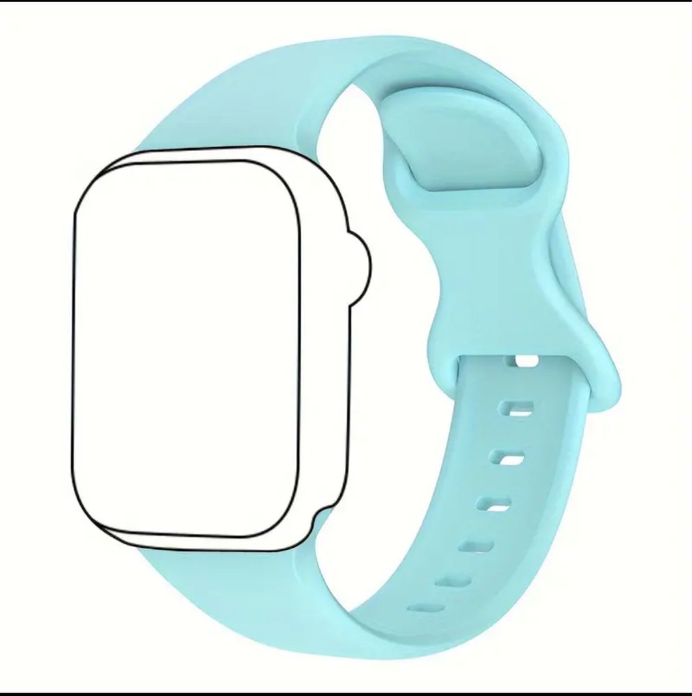 Curea silicon Ceas Apple 42-10/38/40/41 mm albastru cyan