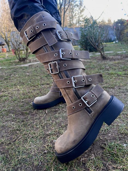 Cizme inalte din piele naturala Zara