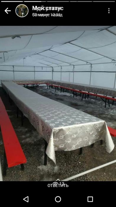 Аренда палатки от 20до 300 человек