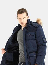 Мужская зимняя куртка аляска Menschwear, с мехом [48-56]