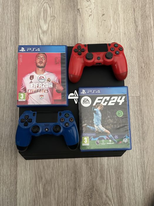 PS4 Pro 1 Tb + 2 controllere si 2 jocuri