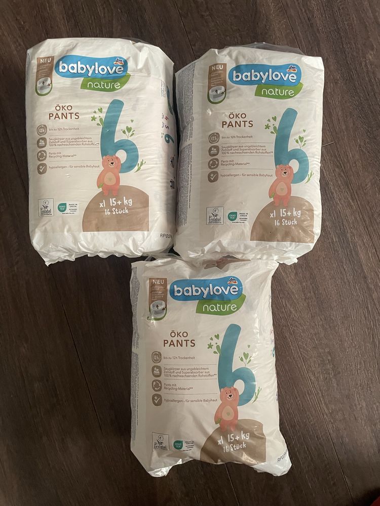Памперс гащи babylove, размер 6, 47 бр