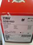 Нови накладки trw GDB1603 (за 330мм диск) за alfa 166/147/GT