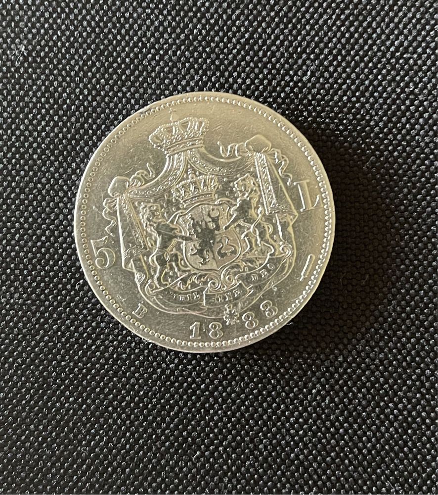 Moneda argint mare 5L 1883