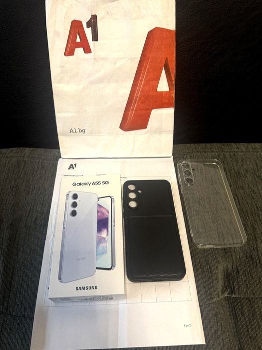 КАТО НОВ 128GB Samsung A55 5G A1 Гаранция 2026г. Blue | Син