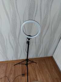 Светодиодная кольцевая лампа для видео и фото Ф-250 мм