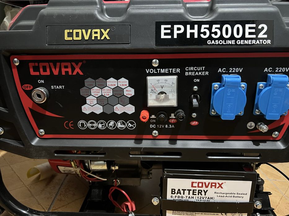 COVAX EPH5500E2 benzin generatori – 3 kVt, elektrostarter, Turkiya