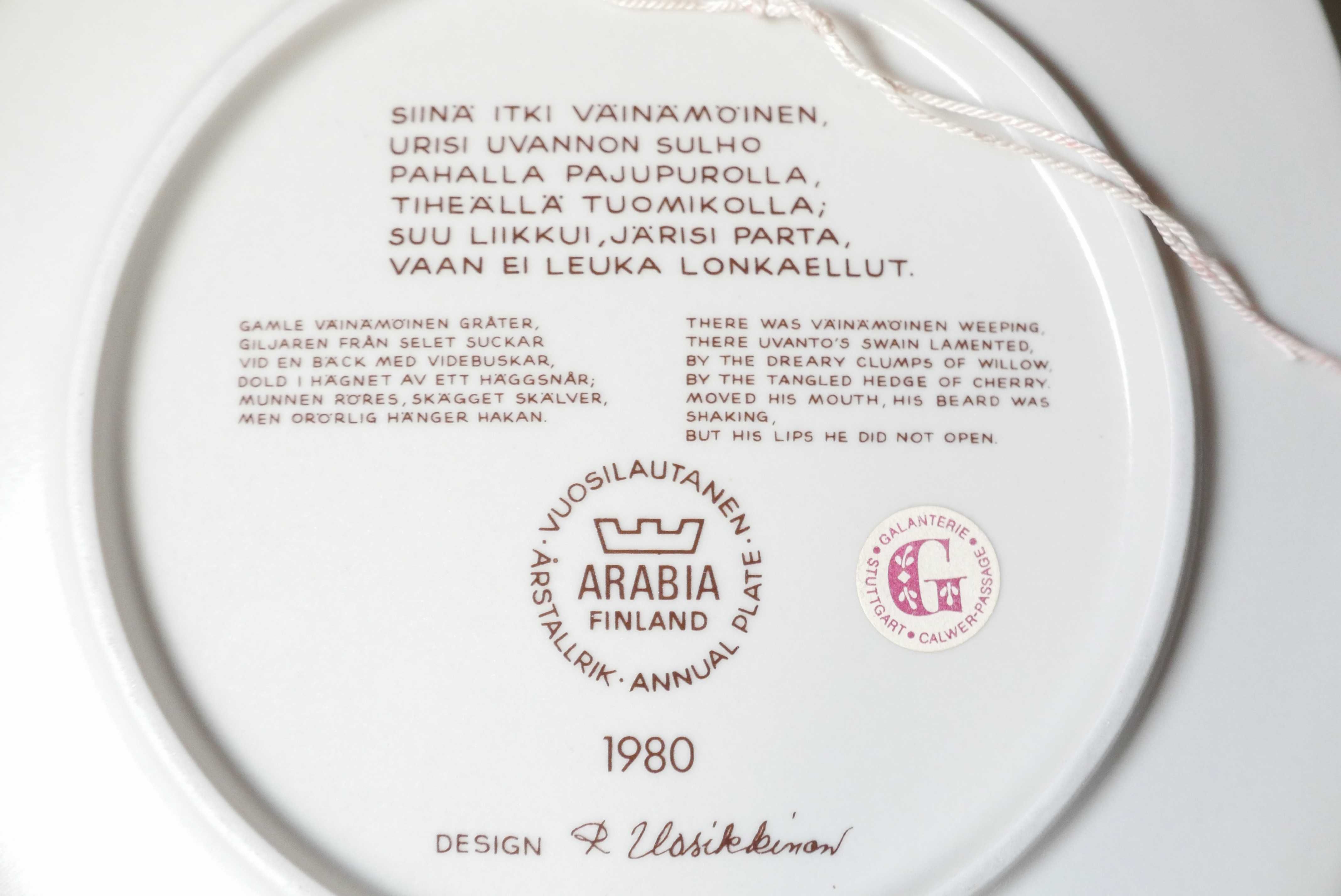 Farfurii Arabia Finland, design Raija Uosikknen