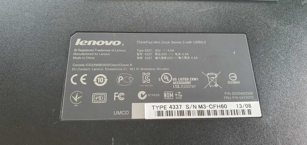 ThinkPad mini Dock Series 3 с USB3.0
