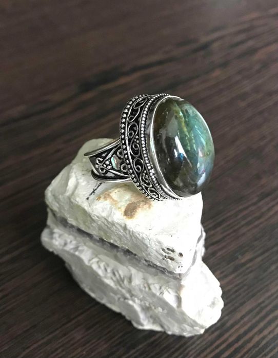 Inel Argint 925 Vintage cu Piatra Semipretioasa Labradorit