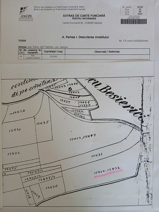 Vand teren, 2ha, la munte Saliste-Crint