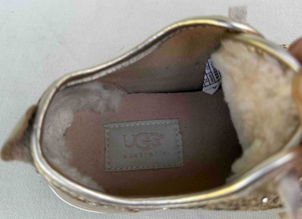 UGG EVERA GILITTER Gold Sneakers Piele Original