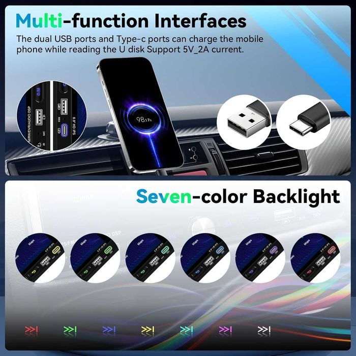 CAMECHO 1G 32G Android еднодинна автомобилна аудио стерео система,6,9"