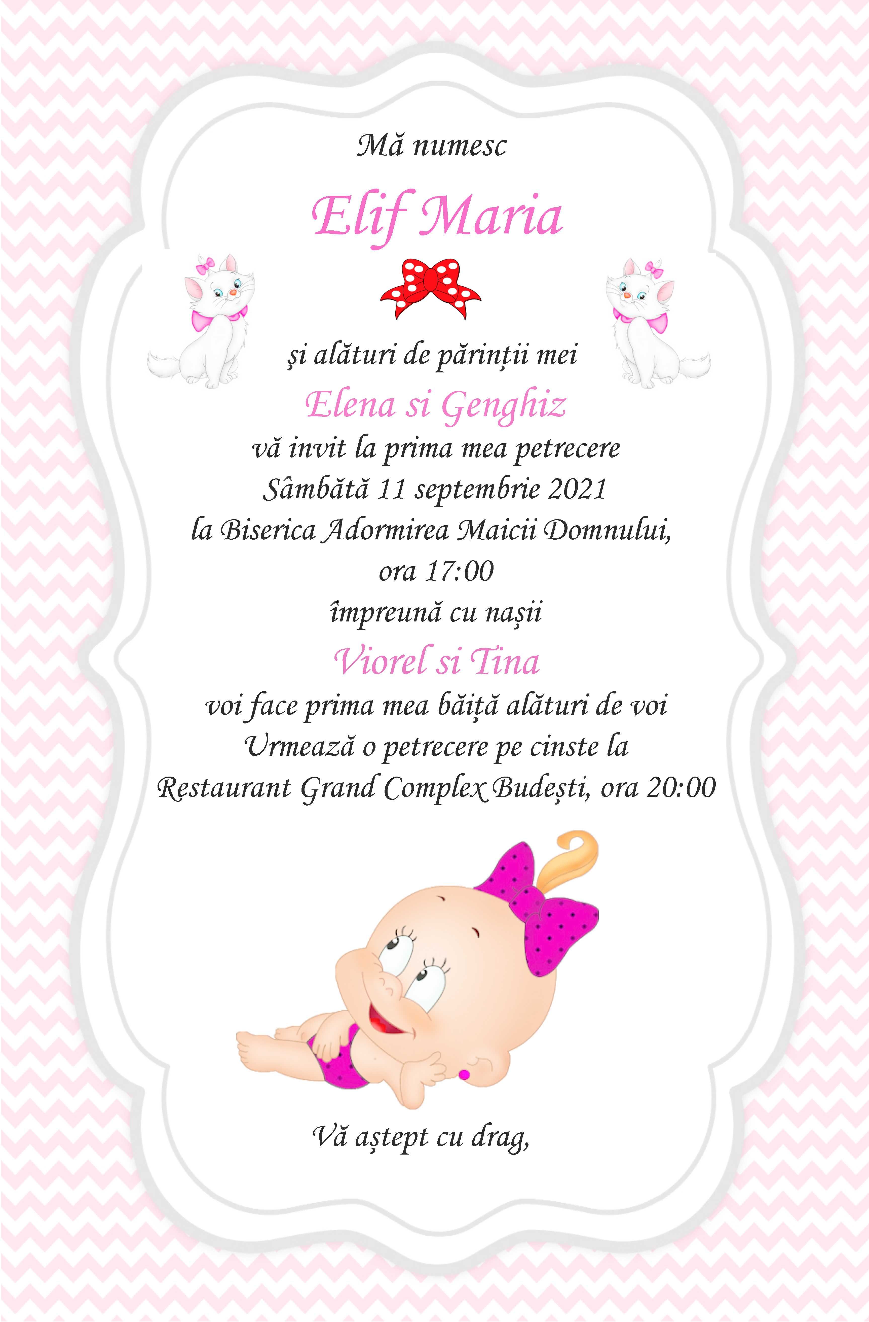 Invitatii si plicuri de masa botez si nunta