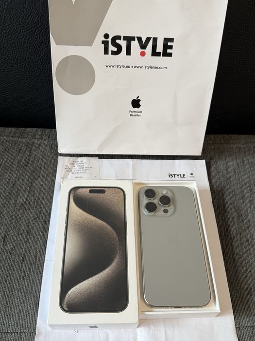 КАТО НОВ 256GB iPhone 15 Pro iStyle Гаранция 2025г. Natural