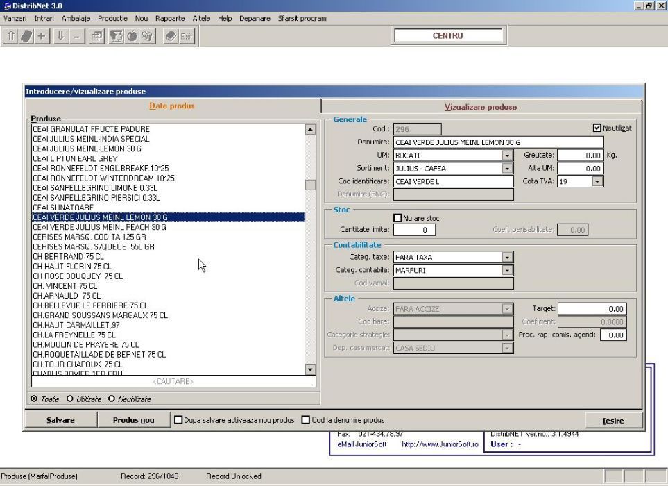 DistribNET 3.1 (program de gestiune-contabilitate) [Software PC]