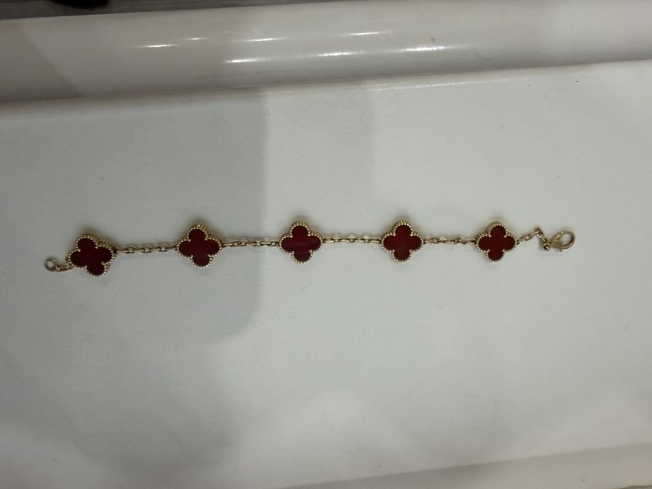 Браслет Van cleef 1:1, 750 проба золото, все гравировки присутствуют