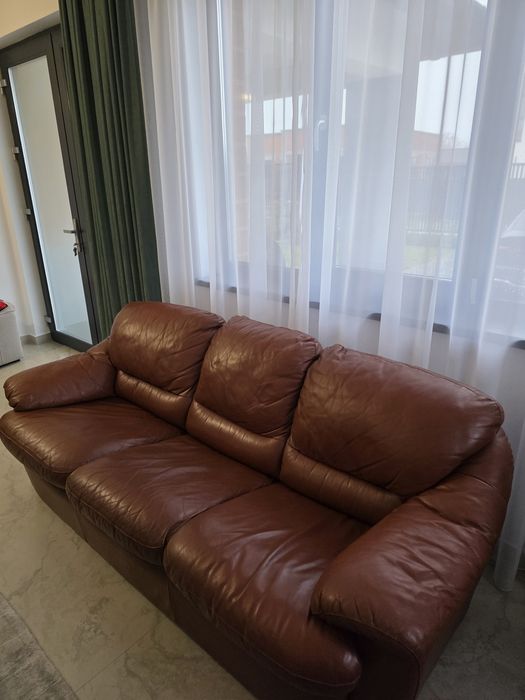 Canapea si fotolii piele naturală