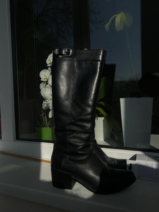 Сапоги зимние 38 рр Польша кожа