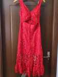 Rochie koton M-L roșie din dantela