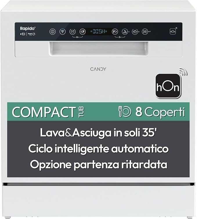 Нова компактна/мини/малка съдомиялна кубче Candy CP 8F9FFW,8 комплекта
