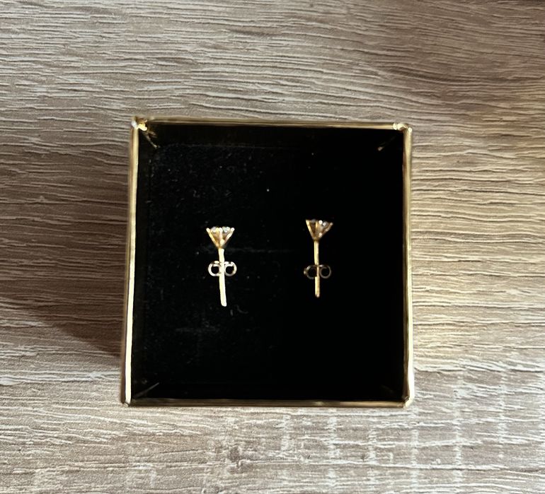 Cercei aur 14k cu zirconiu