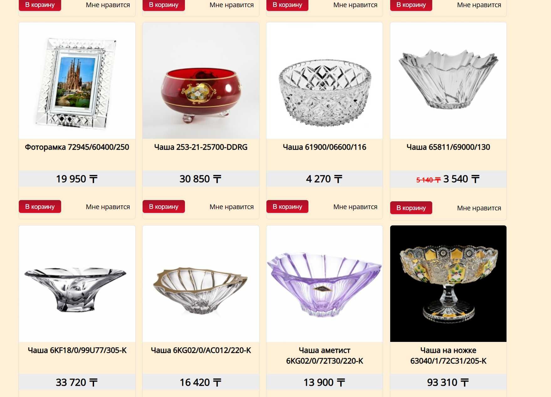 Подарочный сертификат 50к покупка чешской посуды вазы ложки в Прага