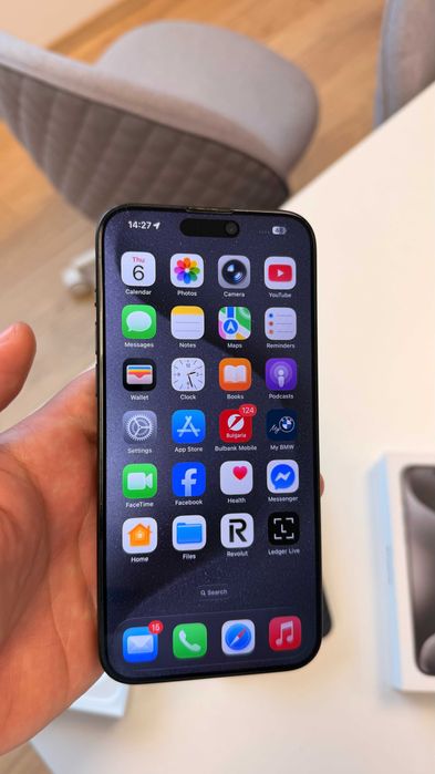 iPhone 15 Pro Max 256GB Titanium Black + Подарък 3 ПРЕМИУМ калъфи