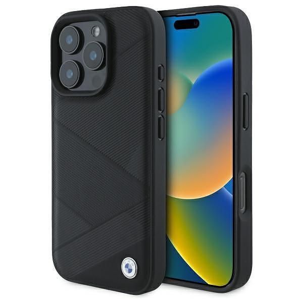 Bmw bmhcp16x23rcgpk iphone 16 pro max 6.9" black hardcase sign leather