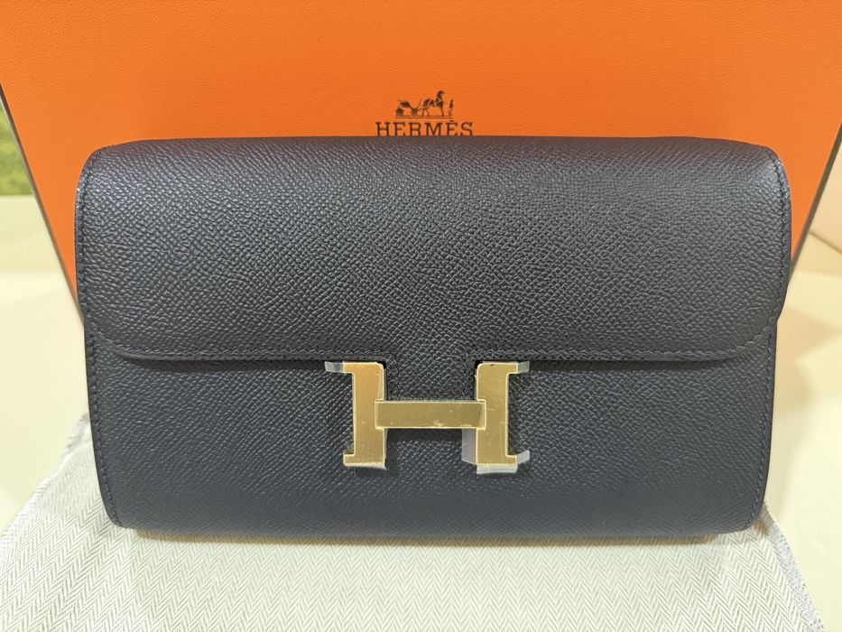 Сумка клатч Hermes полностью ручной работы из фрунцуской кожи Epsom