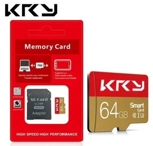 Micro SD Memory Card / TF Карта Памет 64 GB Class 10 + Adapter
