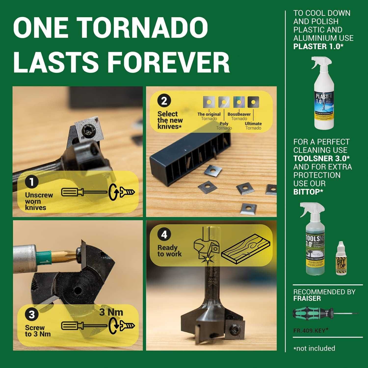 Фреза за масивно дърво Tornado Fraiser 409.600.12D