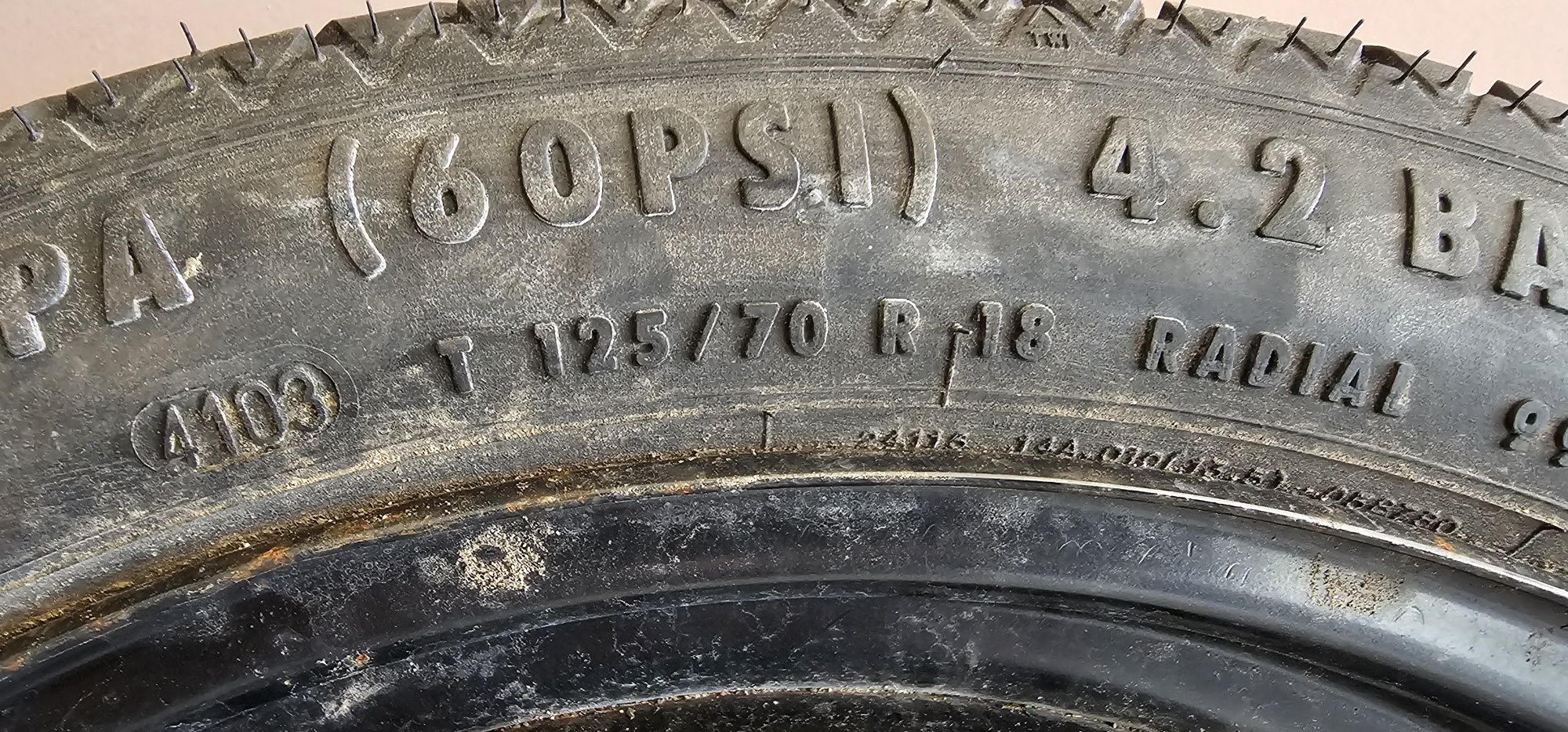 Резервна гума тип ПАТЕРИЦА 18 VW