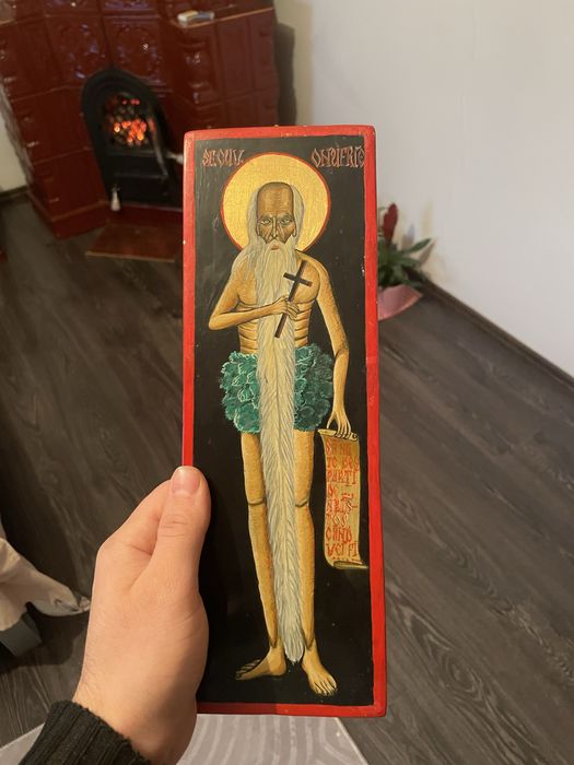 Icoană pictată pe lemn, Sf. Cuv. Onufrie