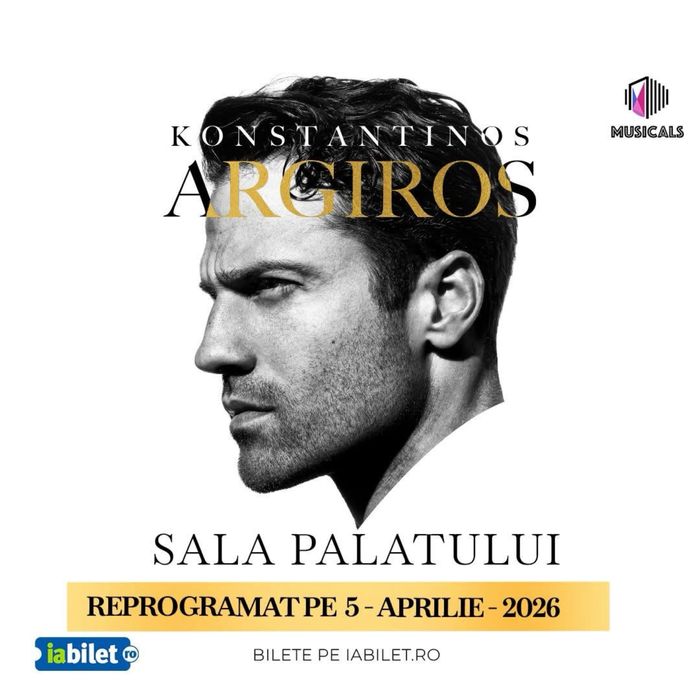 Concert Konstantinos Argiros 2 bilete 650 lei /bucata  Sala Palatului