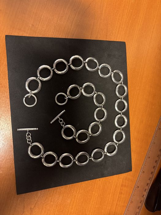 Bratara si lant set argint