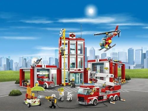 Конструктор Сити Пожарная часть 10831, 958 дет.